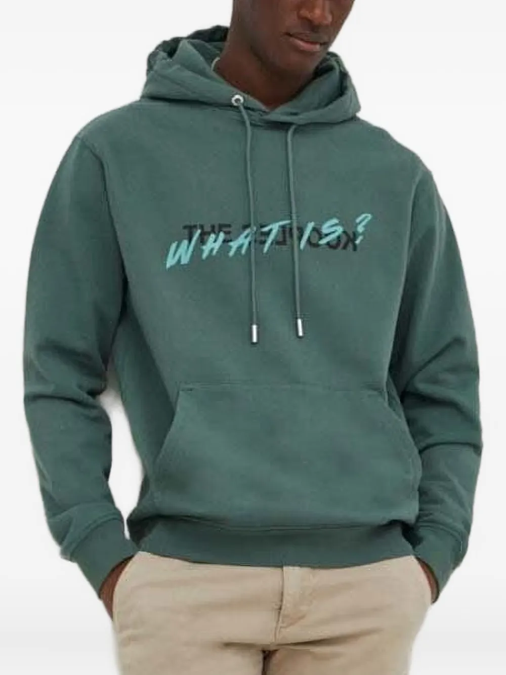 The Kooples logo-print hoodie | Green | Image 1
