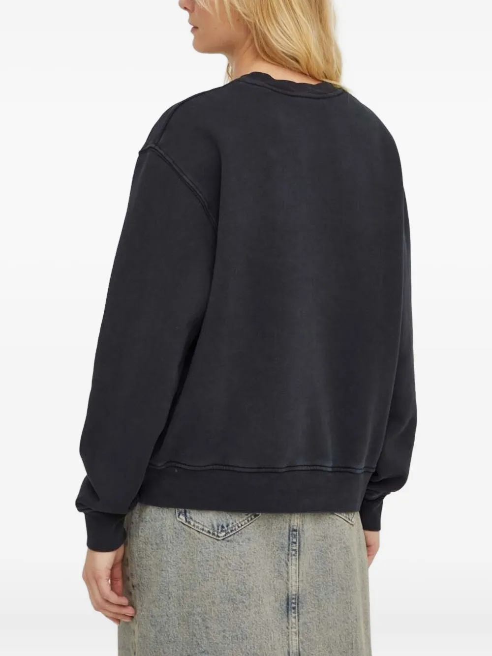 The Kooples Printed Long-sleeve Sweatshirt In Black