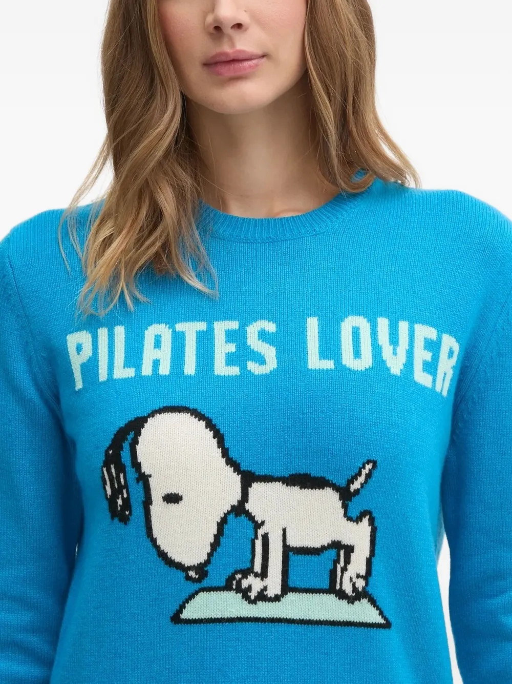 MC2 Saint Barth Snoopy geribbelde trui met ronde hals Blauw