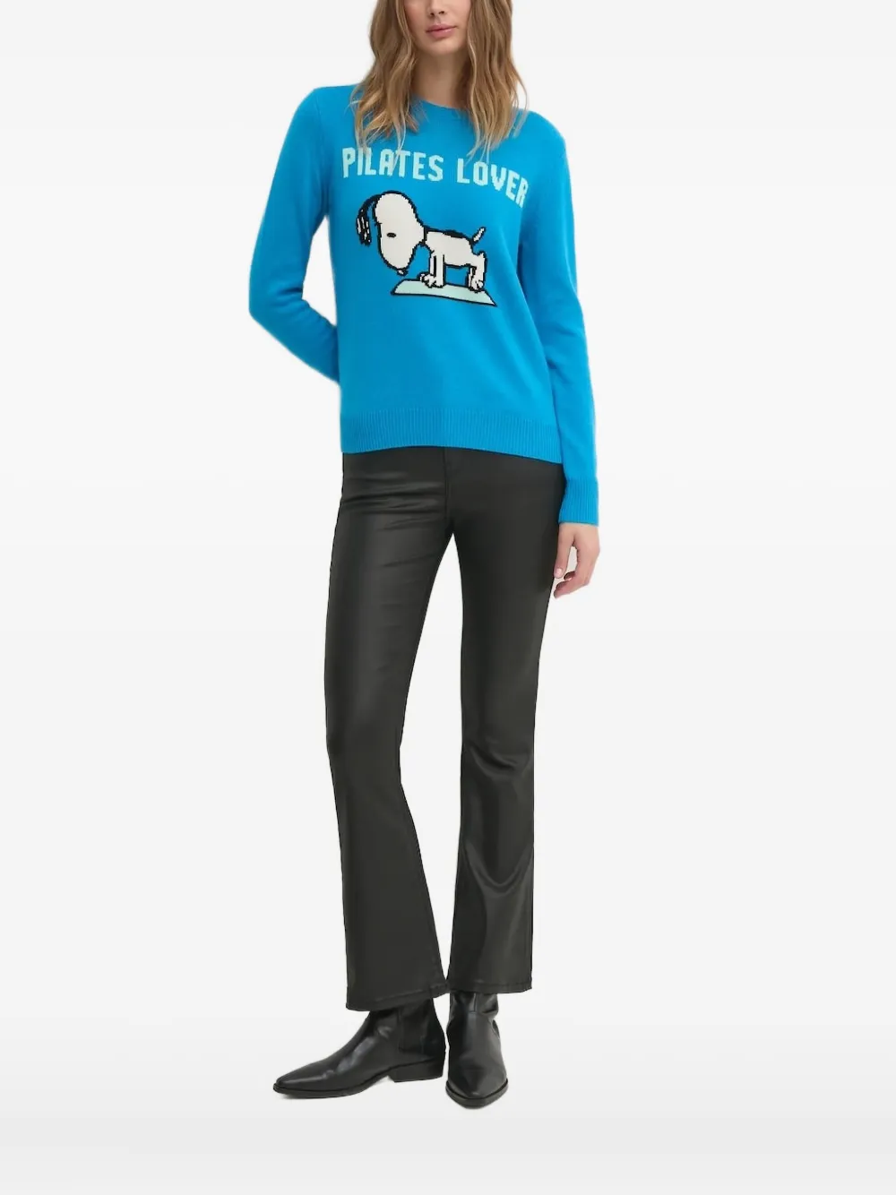 MC2 Saint Barth Snoopy-graphic ribbed crew-neck sweater - ブルー MC2 Saint Barth Snoopy-graphic ribbed crew-neck sweater - ブルー