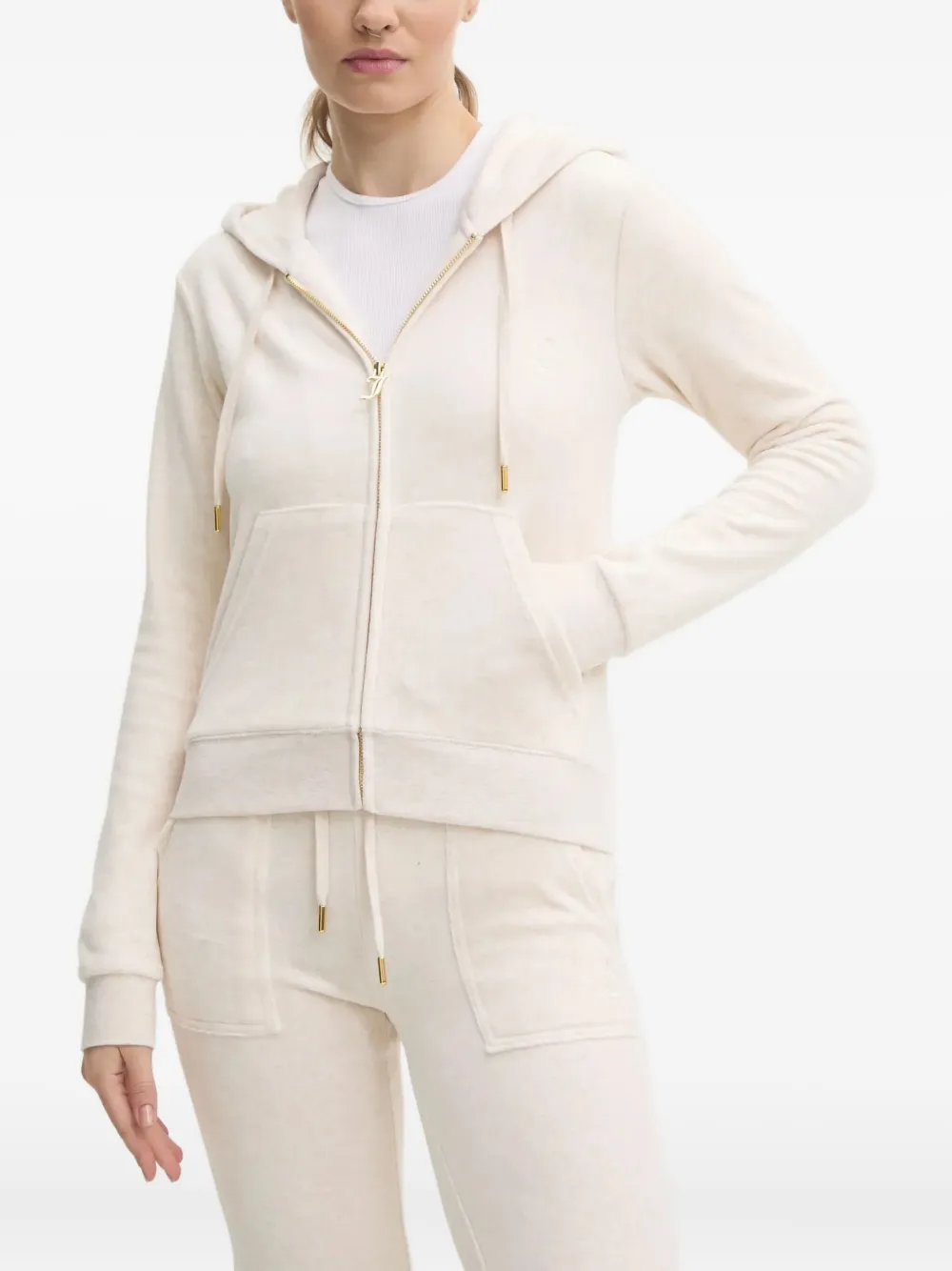 Juicy Couture hooded zip hoodie - Nude