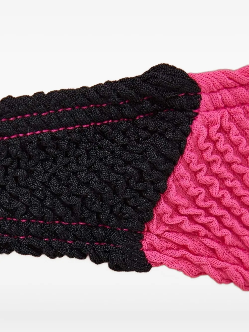 Bond-eye Bikinislip met textuur vlakken Roze