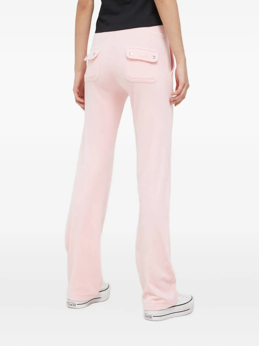 Juicy Couture Broek met trekkoord en opgestikte zak Roze