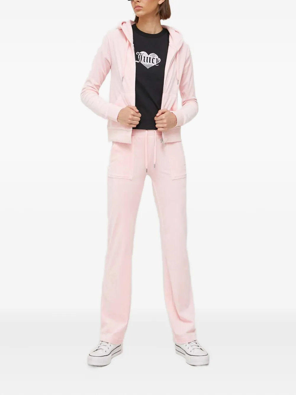 Juicy Couture Broek met trekkoord en opgestikte zak - Roze
