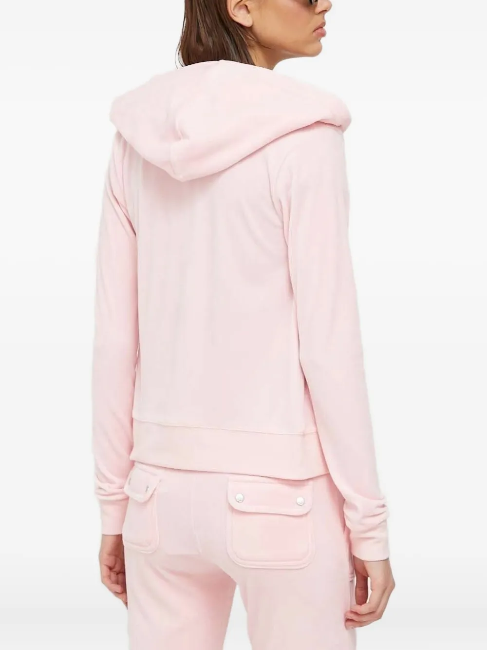 Juicy Couture embroidered-logo hoodie - Roze