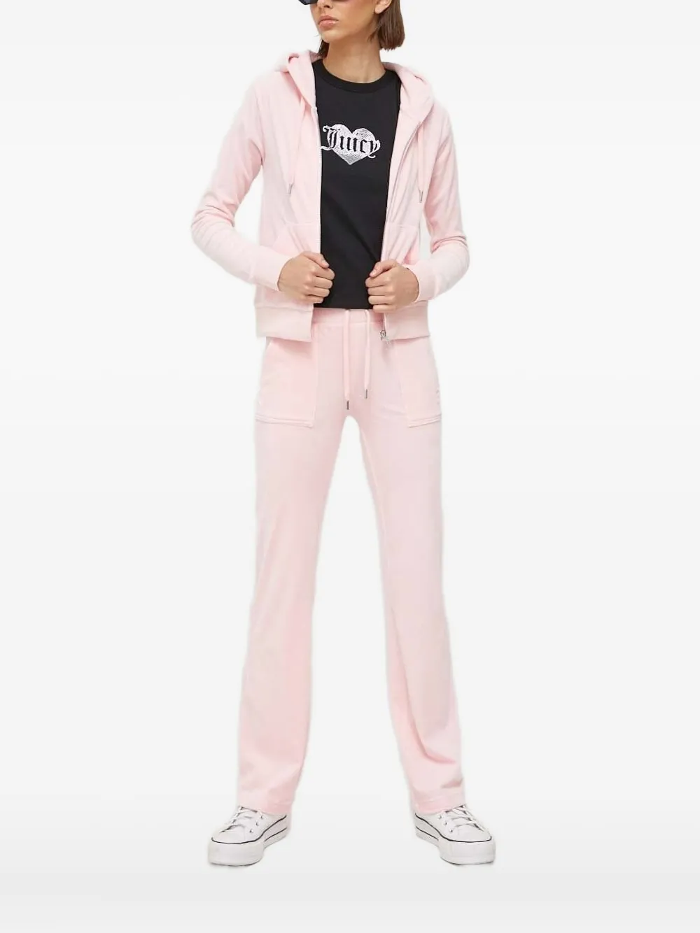 Juicy Couture embroidered-logo hoodie | Pink | Image 1