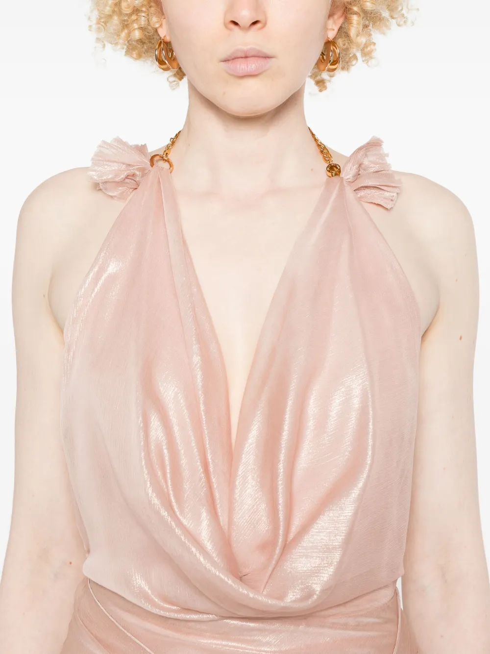 Maria Lucia Hohan Ilaria avondjurk Roze