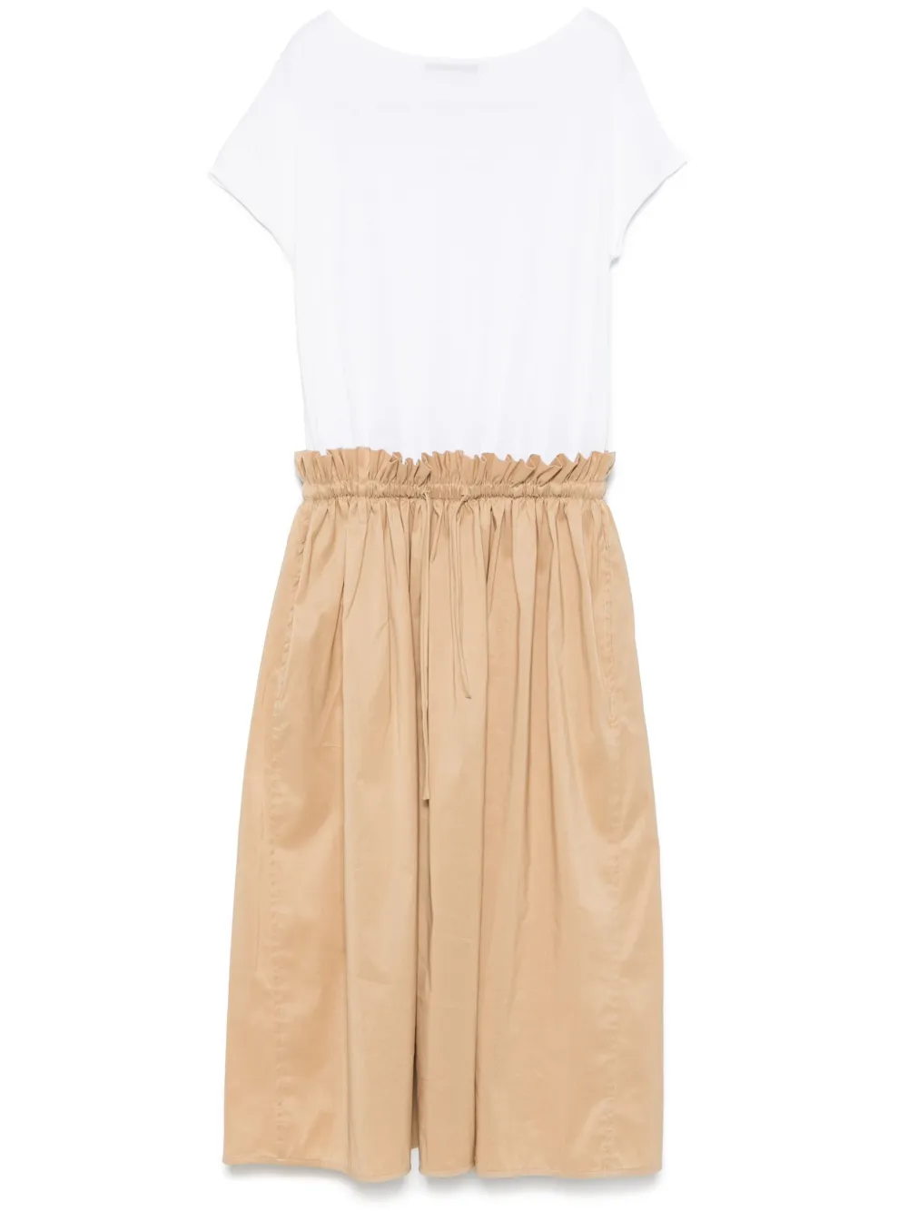 Fabiana Filippi Midi-jurk met gesmockt detail Wit