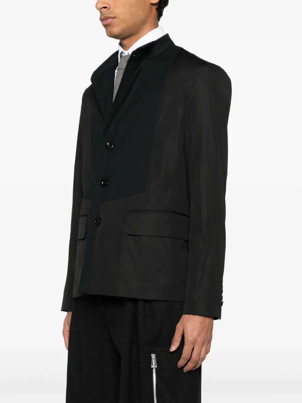sacai Popeline jack Zwart