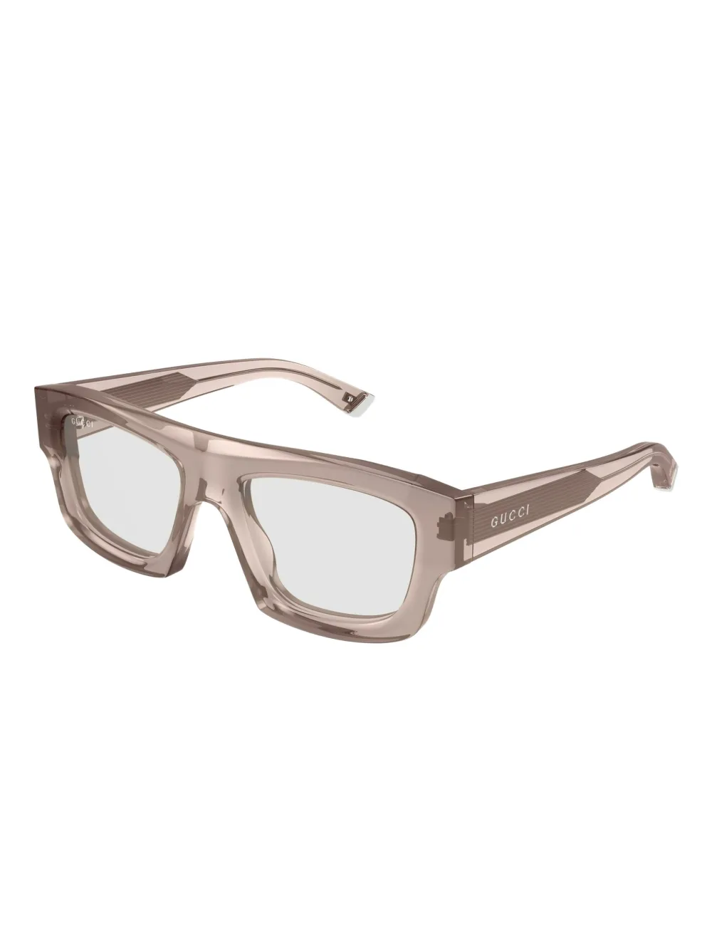 Gucci Eyewear Zonnebril met rechthoekig montuur Roze