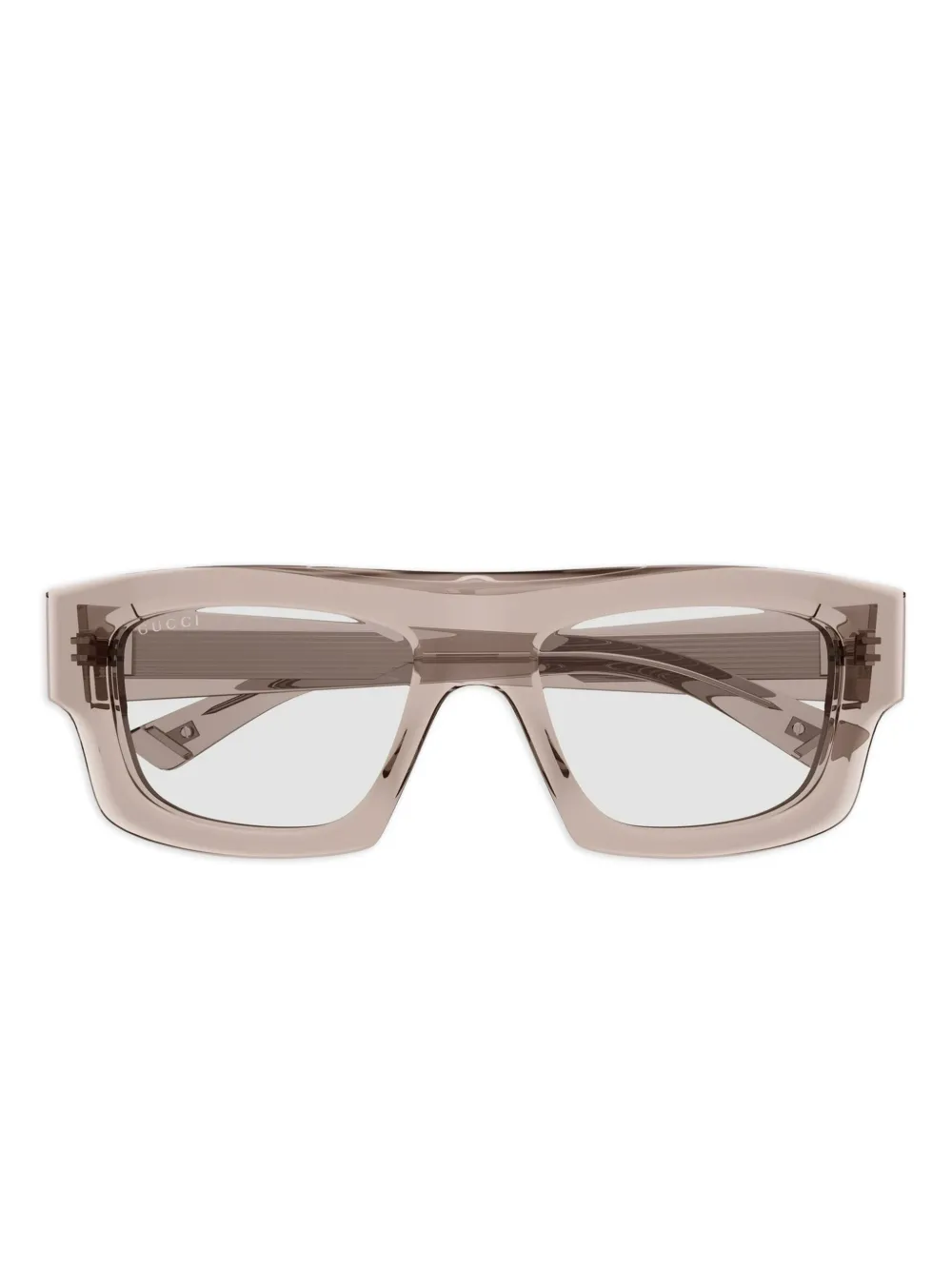 Gucci Eyewear Zonnebril met rechthoekig montuur Roze