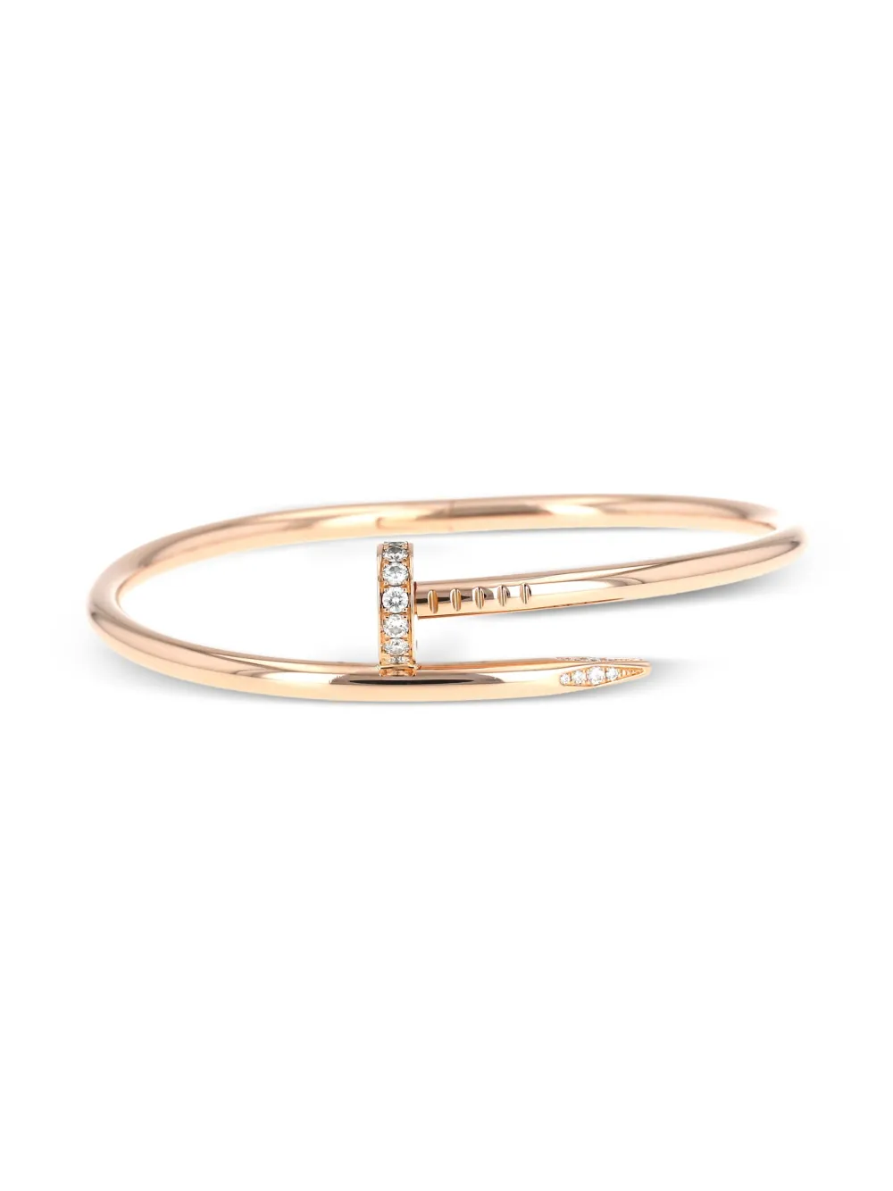 Cartier 18KT rose gold Juste un clou diamonds bracelet - Roze