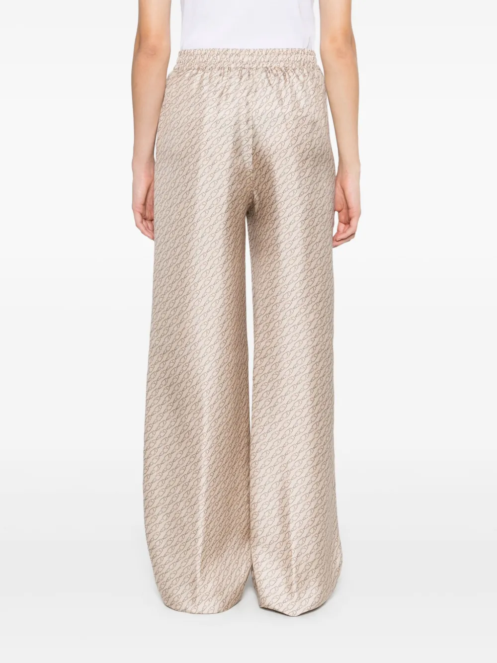Herno Broek met haakprint Beige