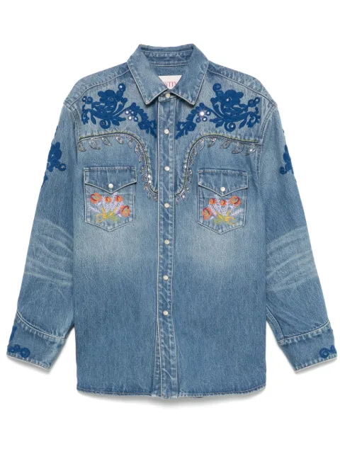 Valentino Garavani embroidered denim shirt