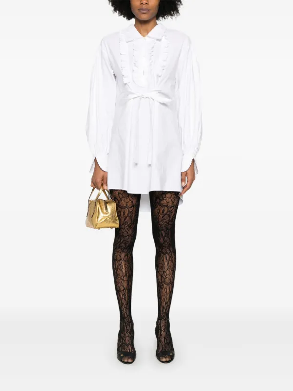 海外希少【VALENTINO】ラッフルディテール ミニドレス Valentino Garavani ラッフルディテール ミニドレス | ホワイト