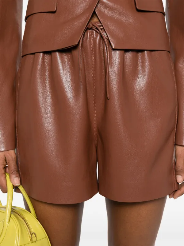 Nanushka faux-leather Shorts | Brown | FARFETCH