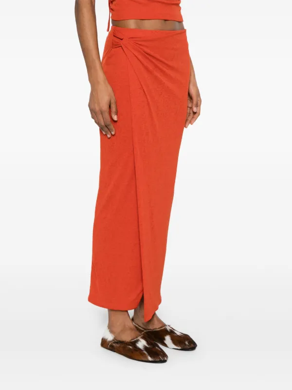 ワンピース NANUSHKA Women Mid Skirts NW23RSDR00819 ORANGE Nanushka Draped Midi Skirt | Orange | FARFETCH