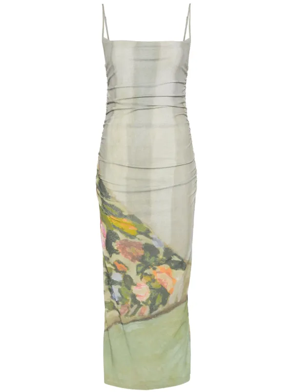bacon wrapped green bean bundles with italian dressing Green Floral Alexa Midi Dress