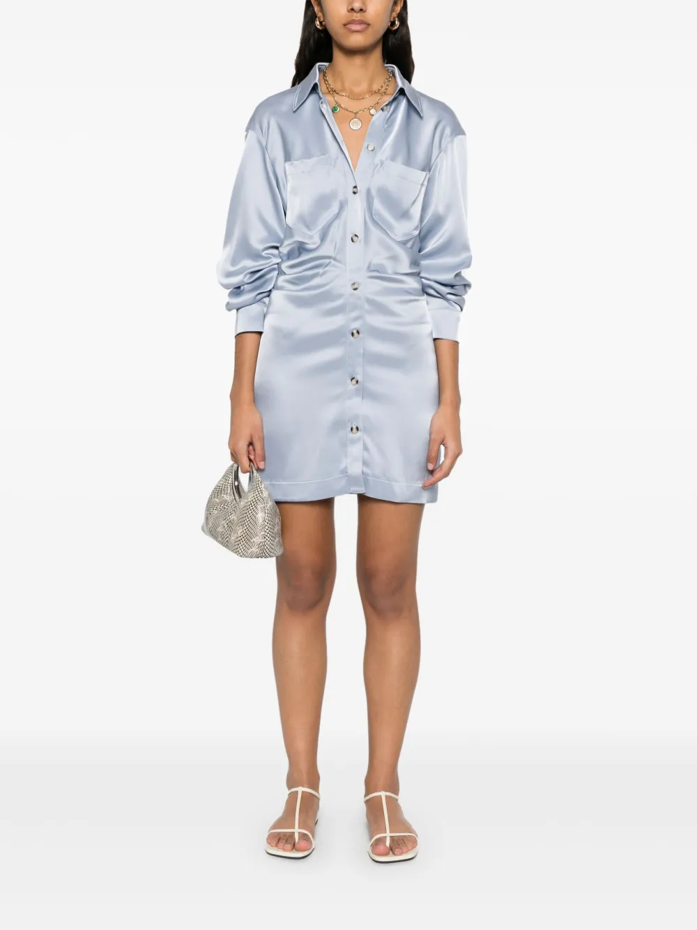 Nanushka Arona mini-jurk - Blauw