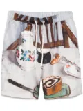 Nanushka silk shorts - Grey