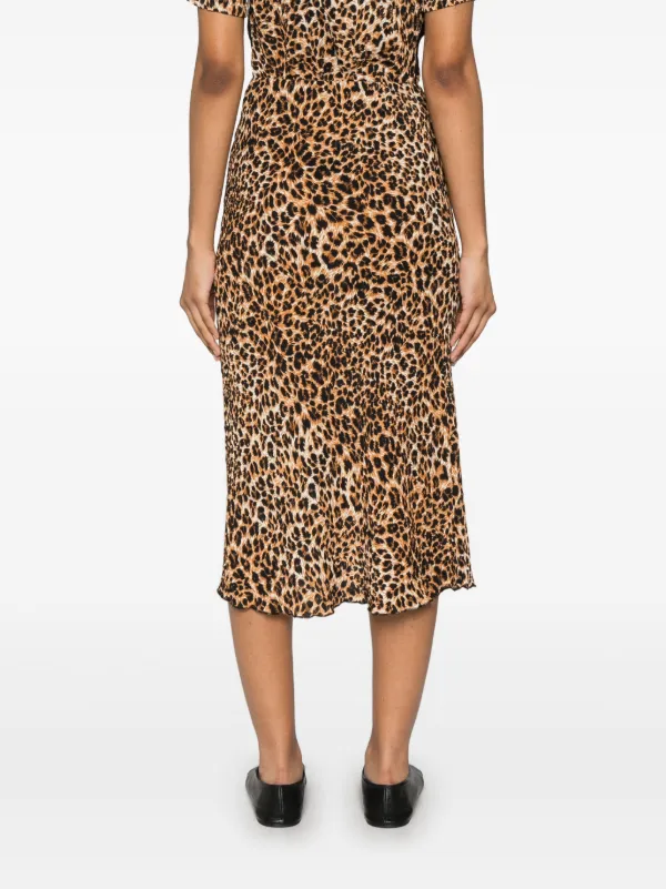 Nanushka Zarina Midi Skirt | Brown | FARFETCH