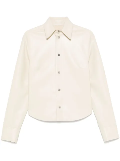 Nanushka faux-leather shirt jacket 