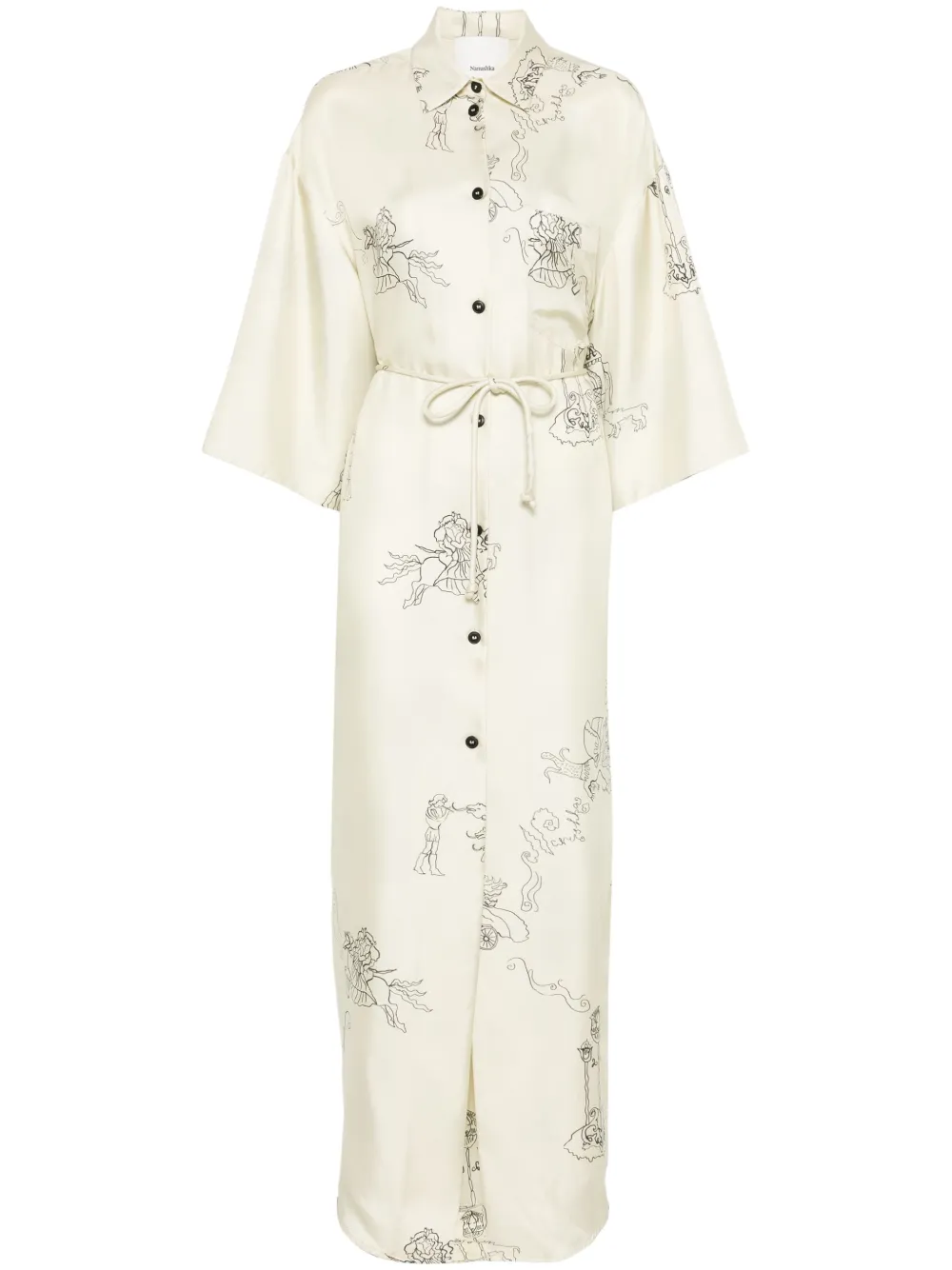 Nanushka Damala midi-jurk Beige