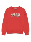 MSGM Kids beaded-logo sweatshirt - Red