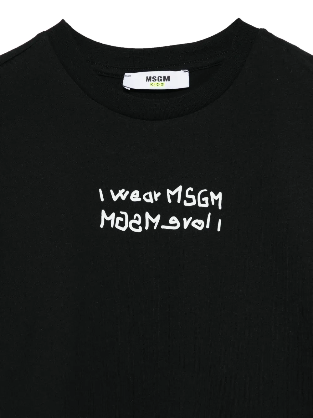 Msgm Text-print Tank Top In Black