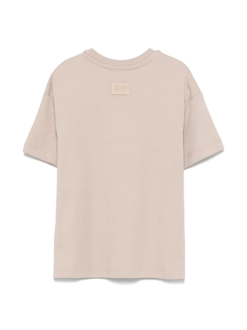 MSGM Kids T-shirt met logoband - Beige