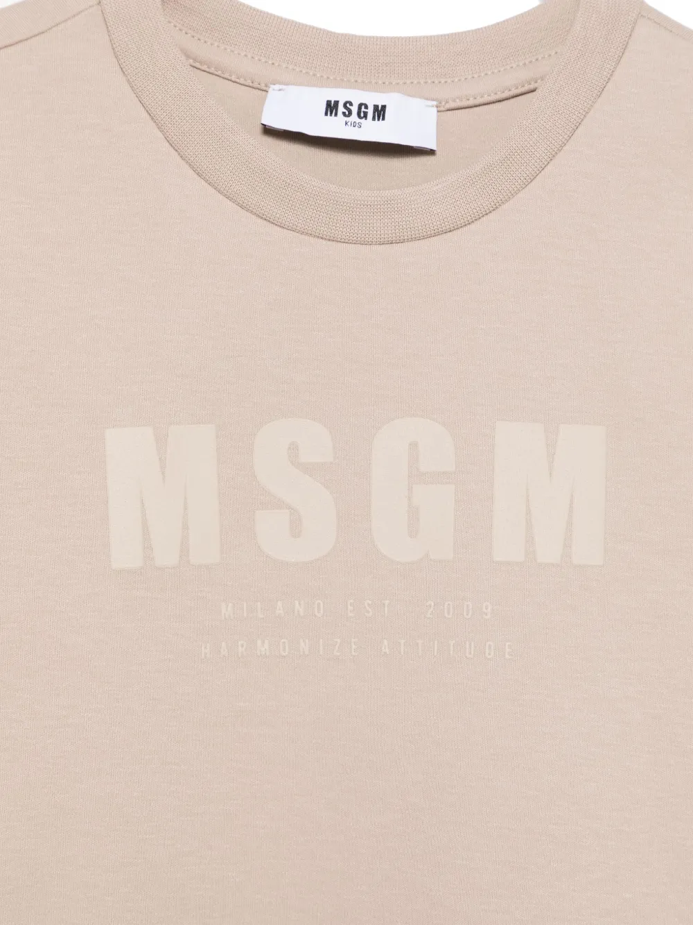 MSGM Kids T-shirt met logoband Beige