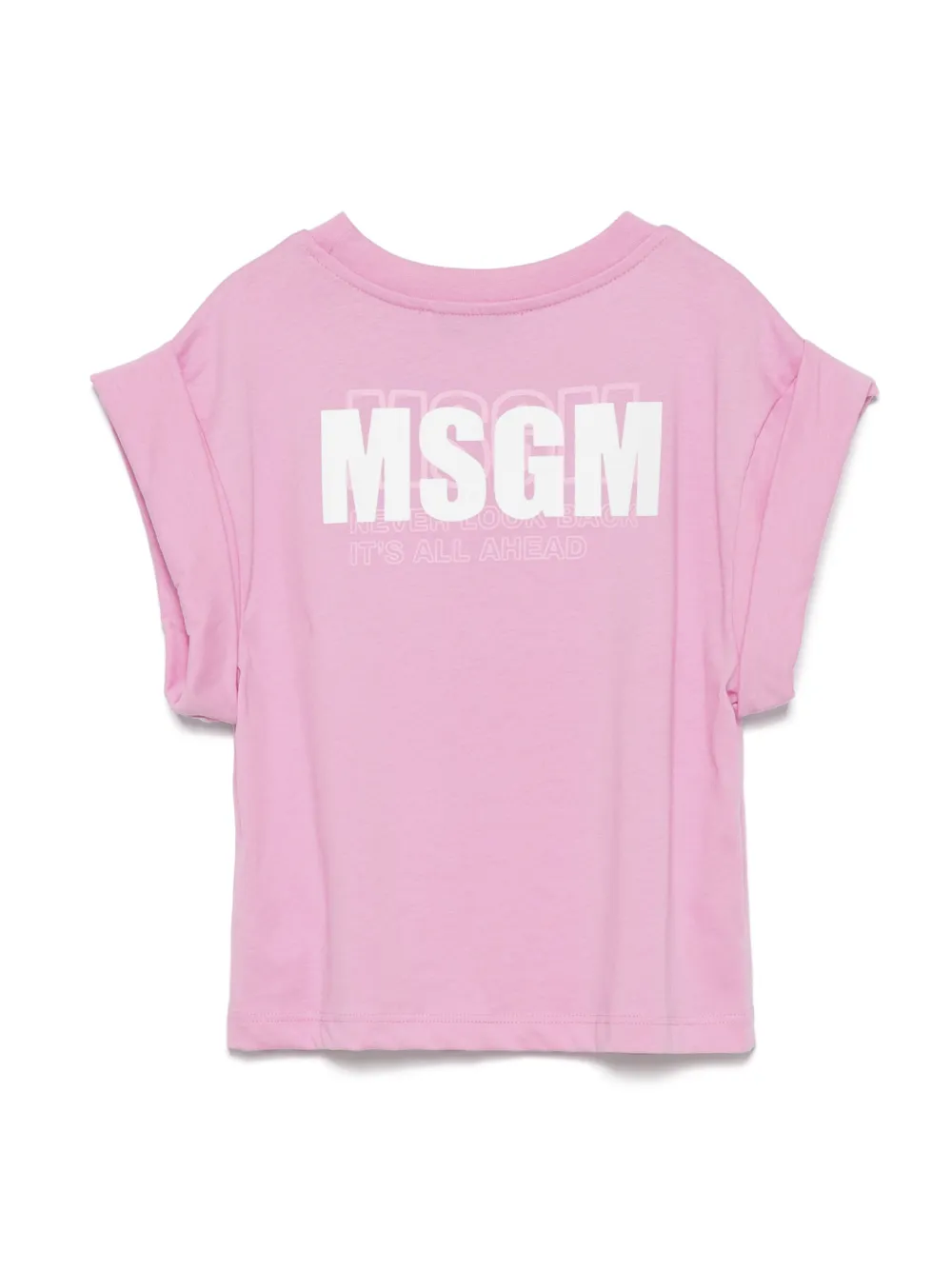 MSGM Kids Katoenen T-shirt - Roze