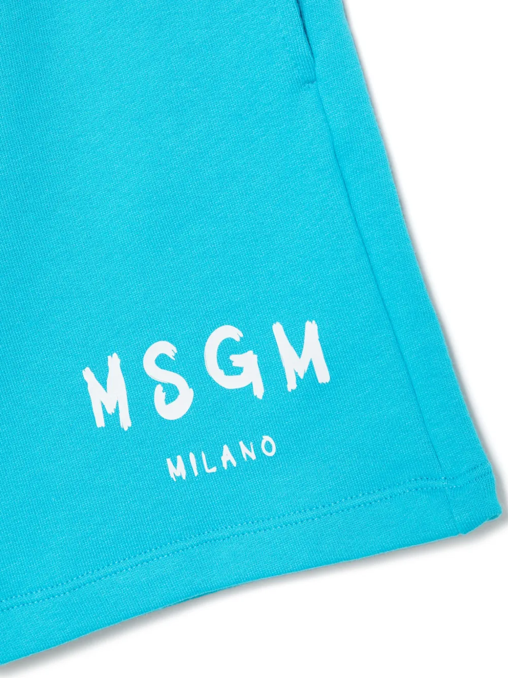 MSGM Kids Trainingsshorts met logoprint Blauw