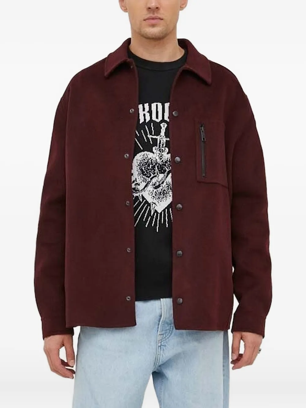 The Kooples heart-dagger sweater | Black | Image 1