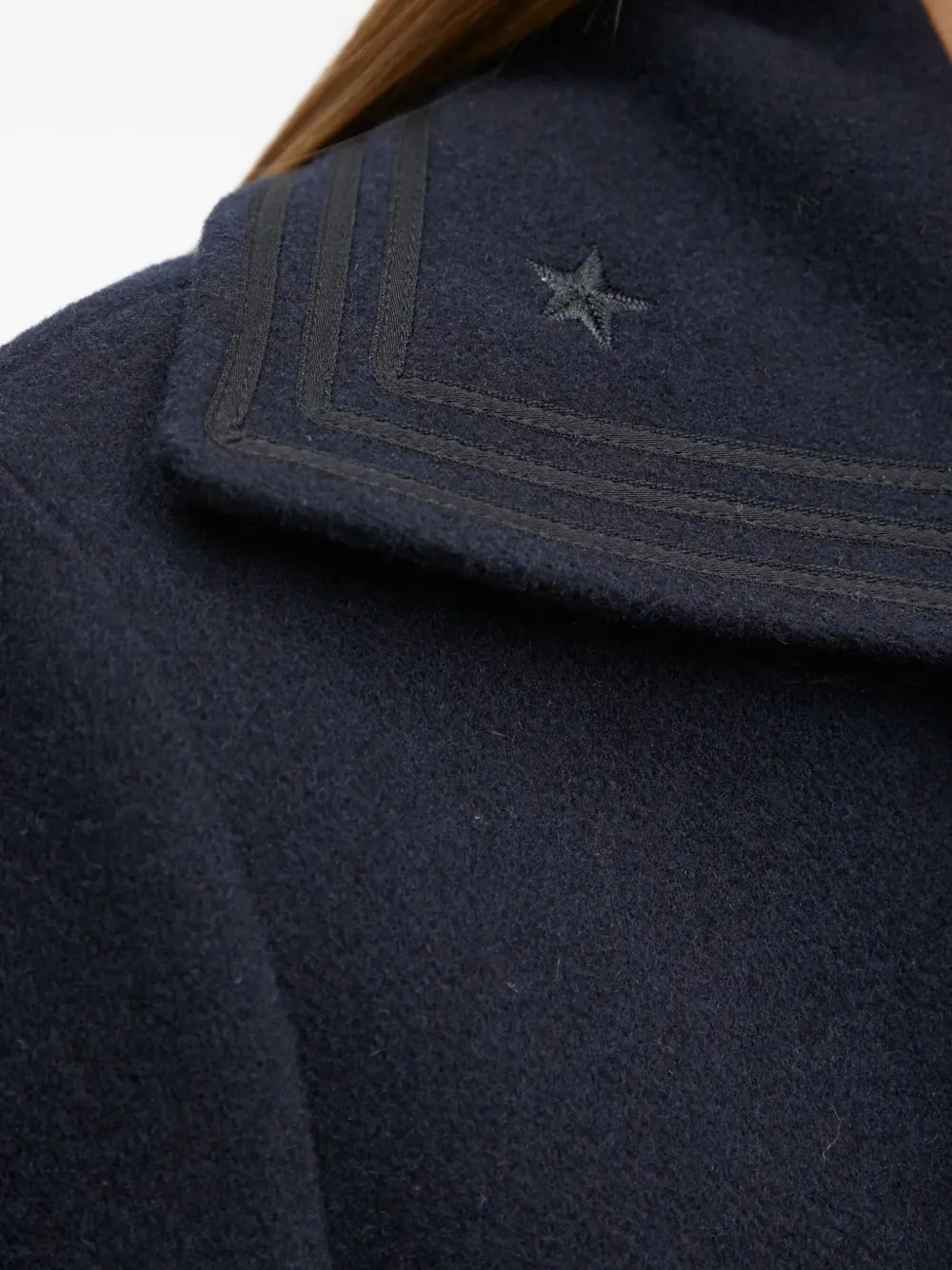 The Kooples Double-breasted Coat In Blue