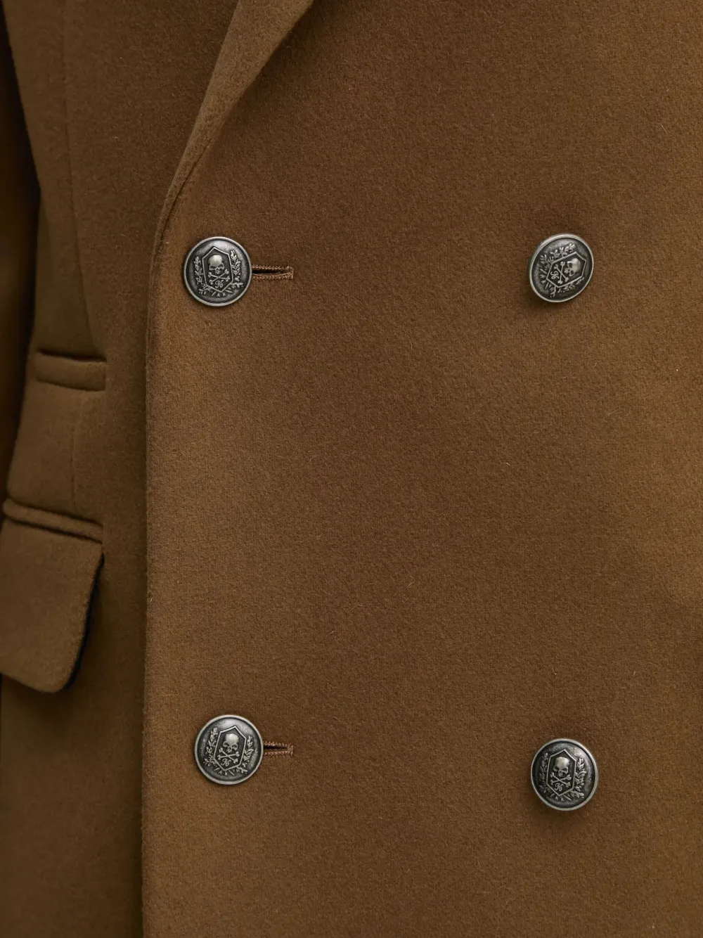 The Kooples Mantel met dubbele rij knopen Bruin