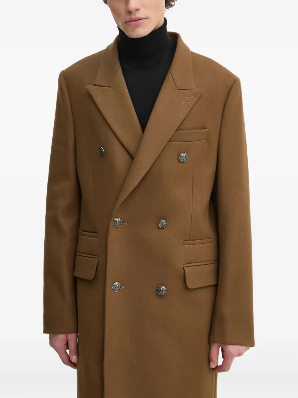 The Kooples Mantel met dubbele rij knopen Bruin