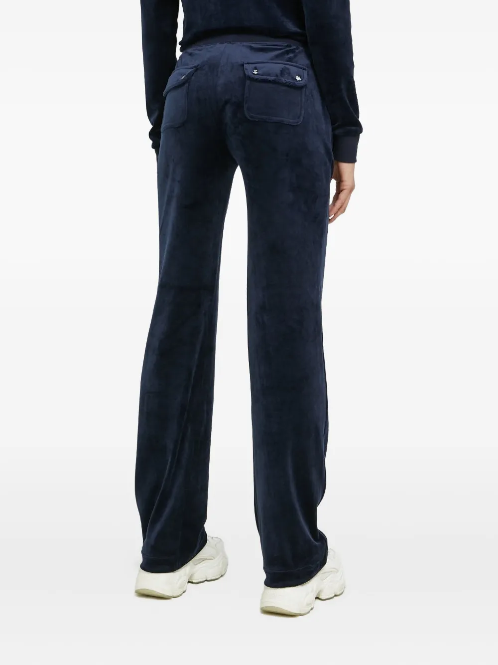 Juicy Couture Fluwelen trainingsbroek met zakken Blauw