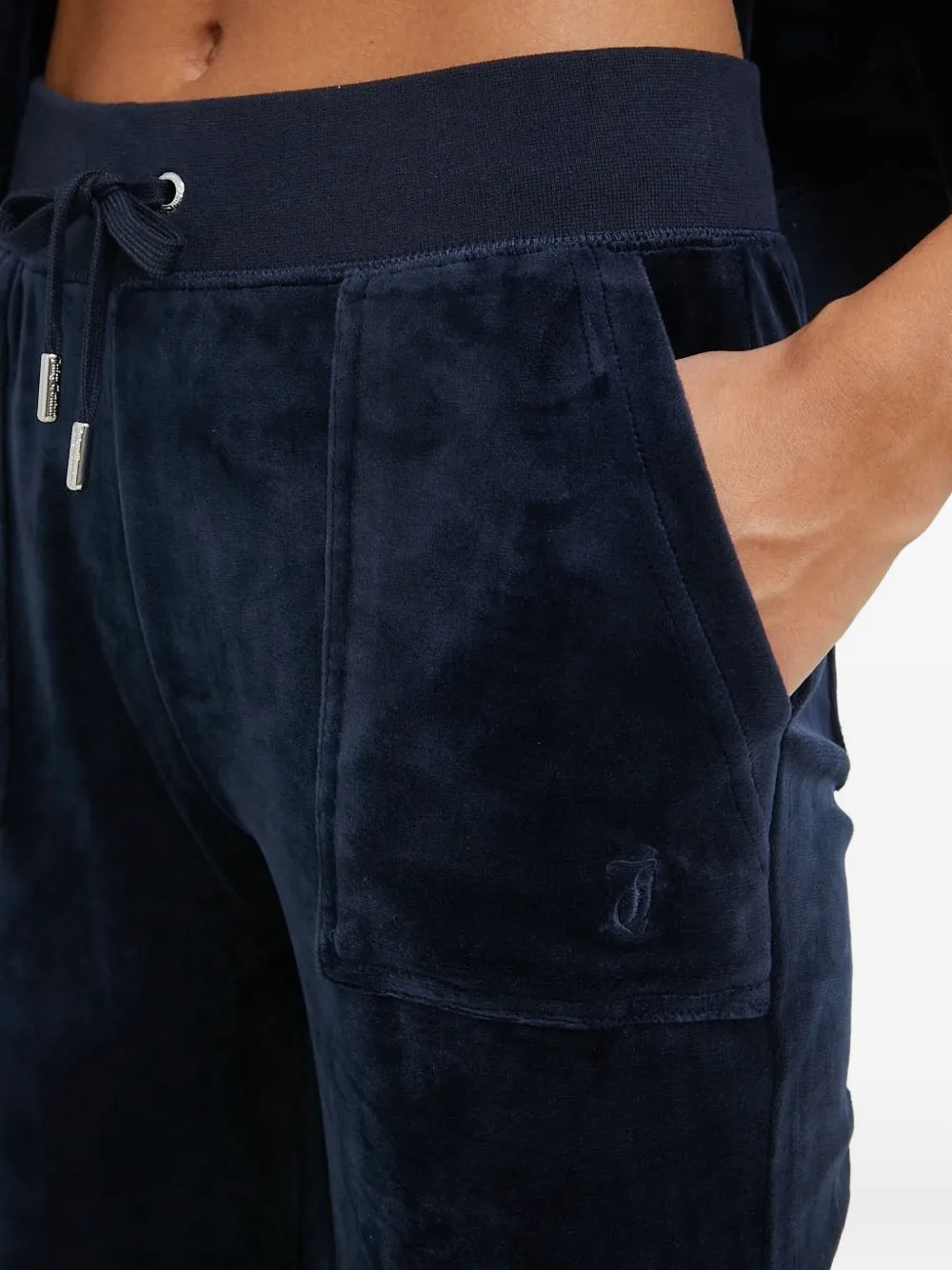Juicy Couture Fluwelen trainingsbroek met zakken Blauw