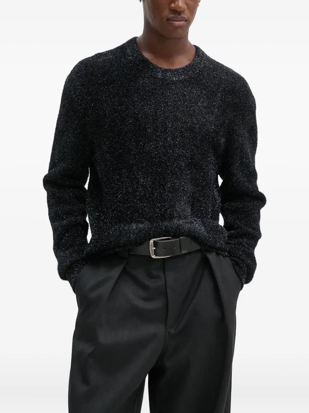 The Kooples long-sleeve crew-neck sweater - ブラック The Kooples long-sleeve crew-neck sweater - ブラック