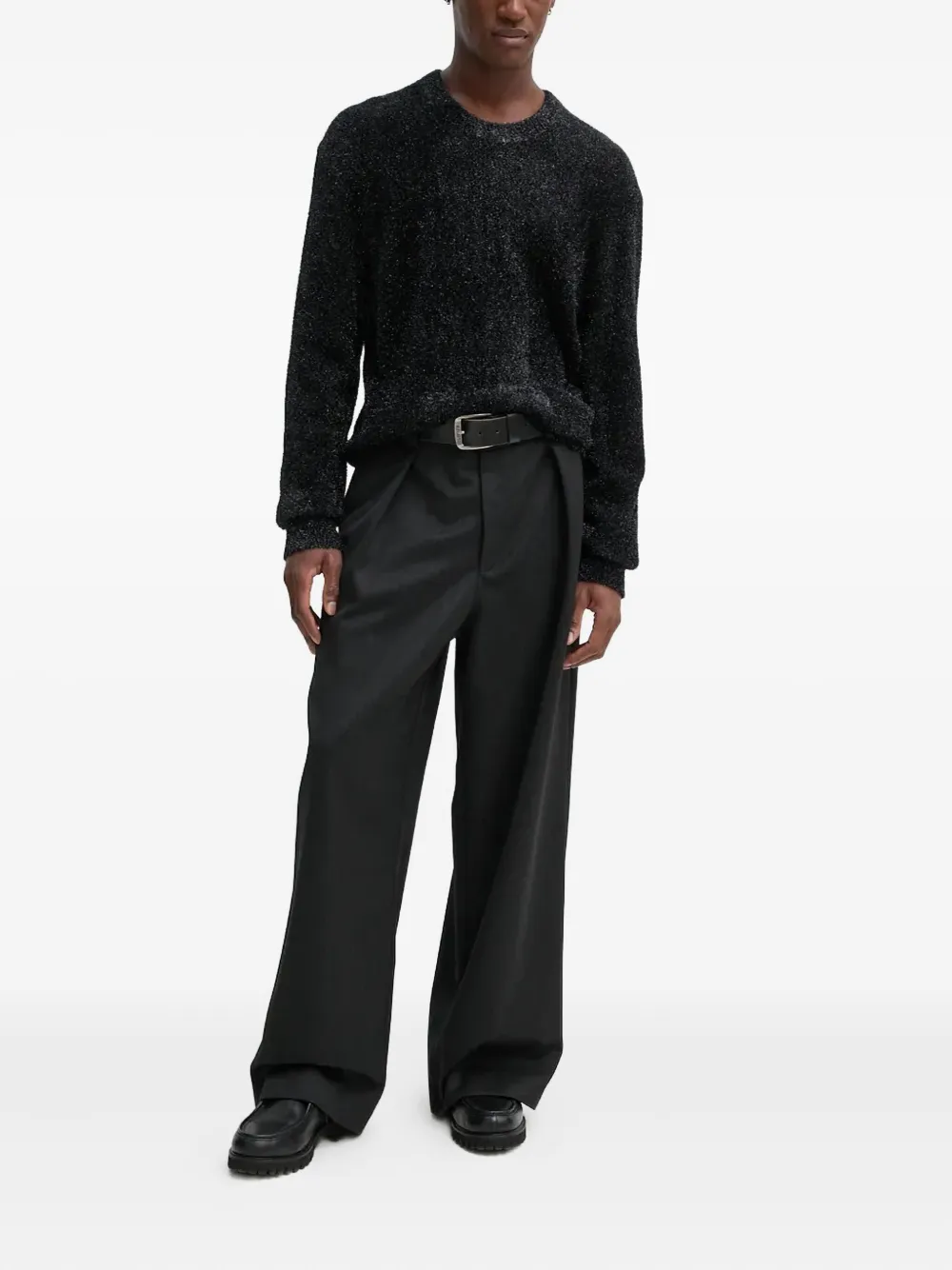 The Kooples long-sleeve crew-neck sweater - Zwart