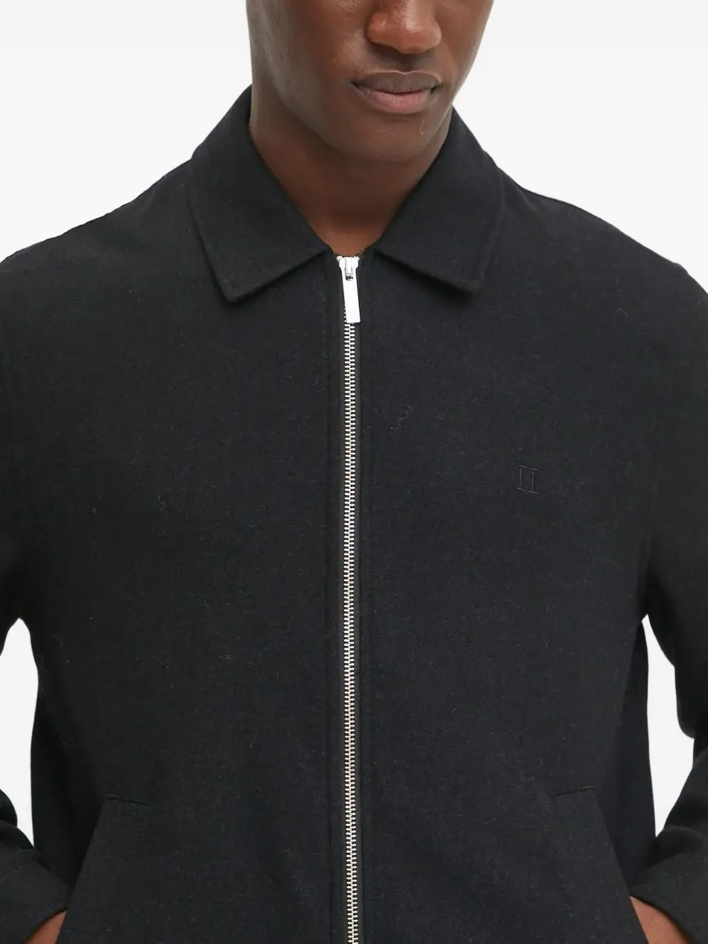 Les Deux Shirtjack met rits Zwart