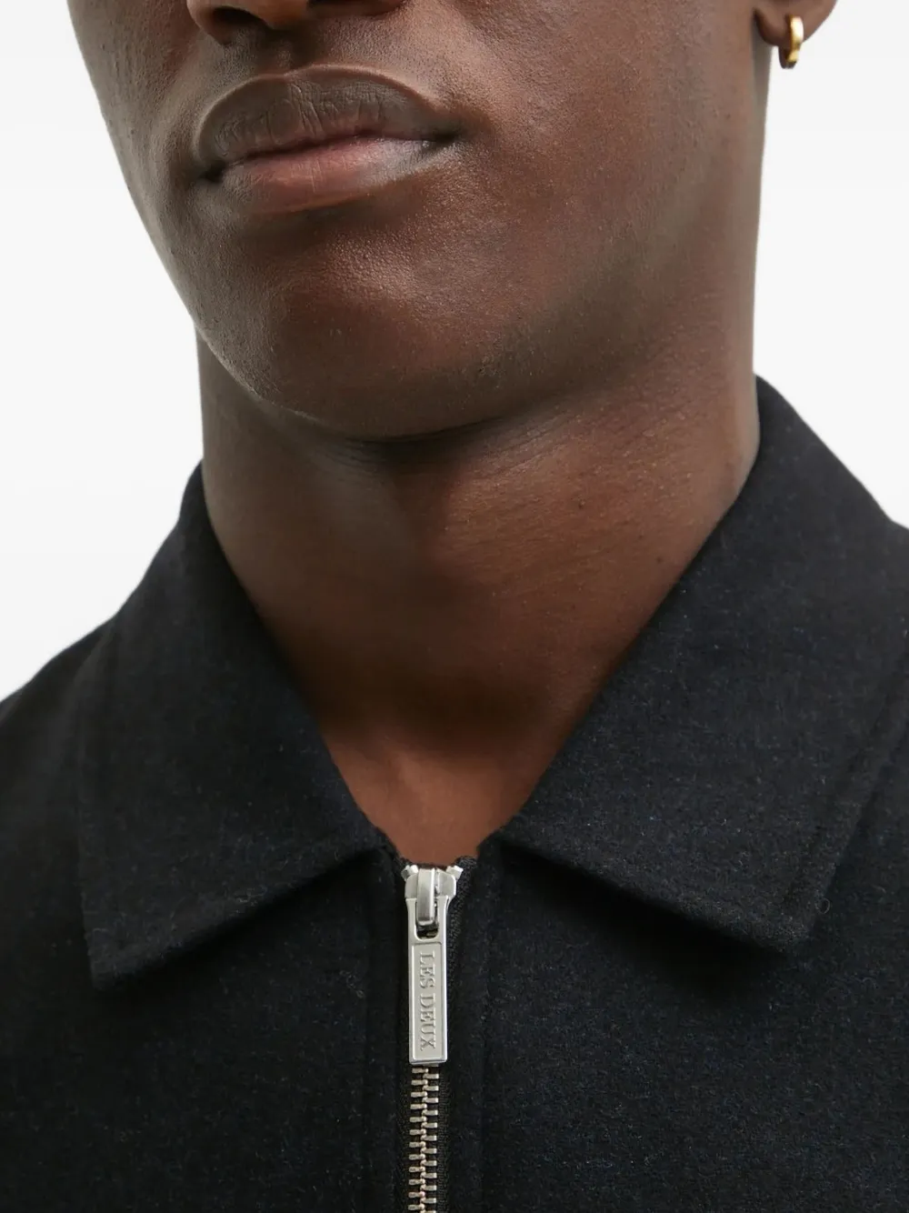 Les Deux Shirtjack met rits Zwart