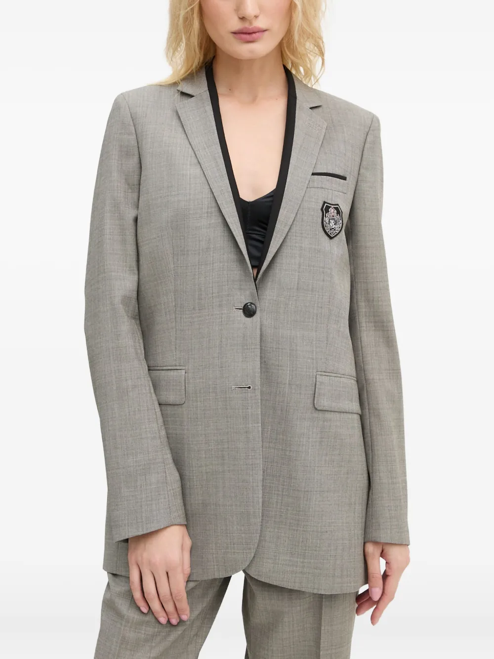 The Kooples blazer con botones y aplique del logo | gris | Image 1