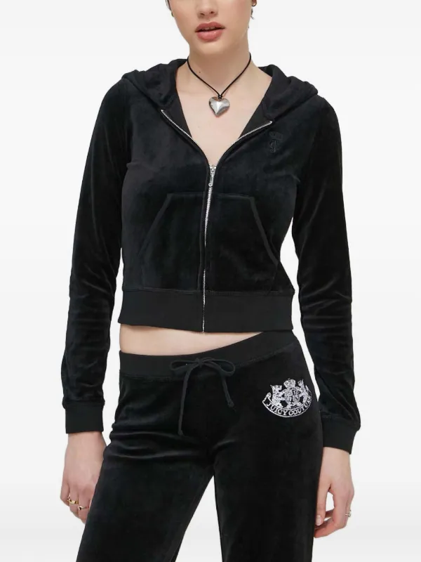 Juicy Couture ロゴエンブロイダリー ジップアップ パーカー 