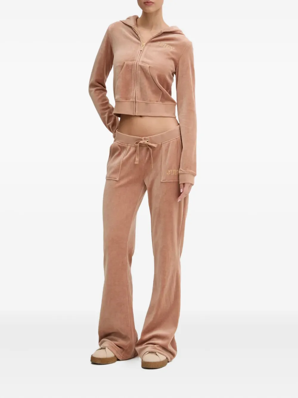 Juicy Couture flap-pocket embellished trousers - Beige