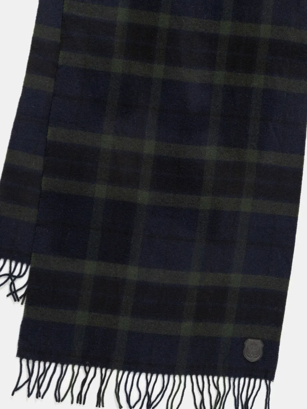 The Kooples Checked Wool Scarf In Blue
