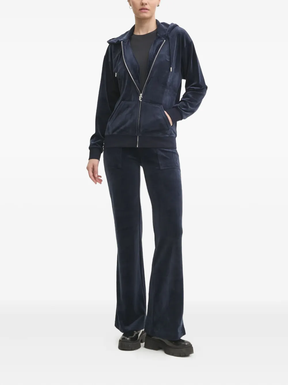 Juicy Couture hooded zip-up hoodie - Blauw