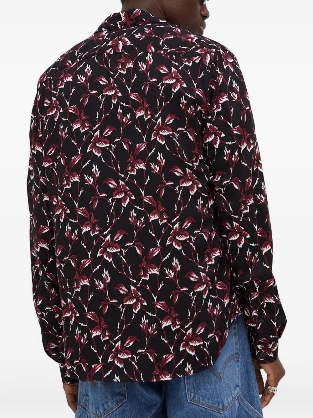 The Kooples floral-pattern shirt - Zwart