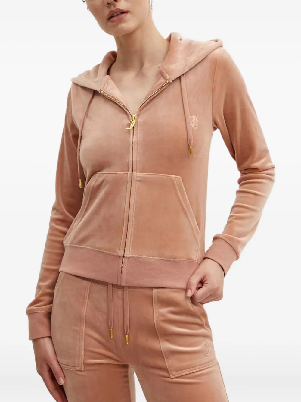 Juicy Couture hooded zip-up hoodie - Toni neutri